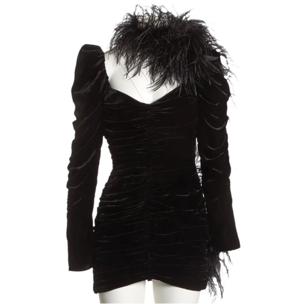 MAGDA BUTRYM Designer Runway Velvet Dress with Ostrich Feather
$795 $1,950
